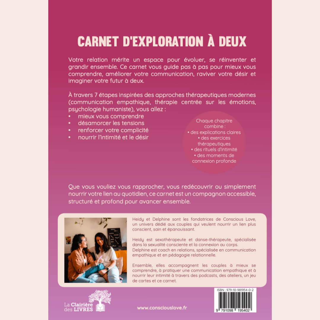 Carnet d'Exploration à Deux - Workbook pour Couples | 7 Étapes pour Renforcer Votre Relation - Conscious Love